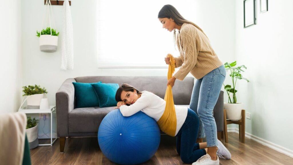 Como parte de seu trabalho, as doulas levam consigo uma bolsa de serviço que contém os materiais necessários para atender às necessidades da mulher e de seu acompanhante.