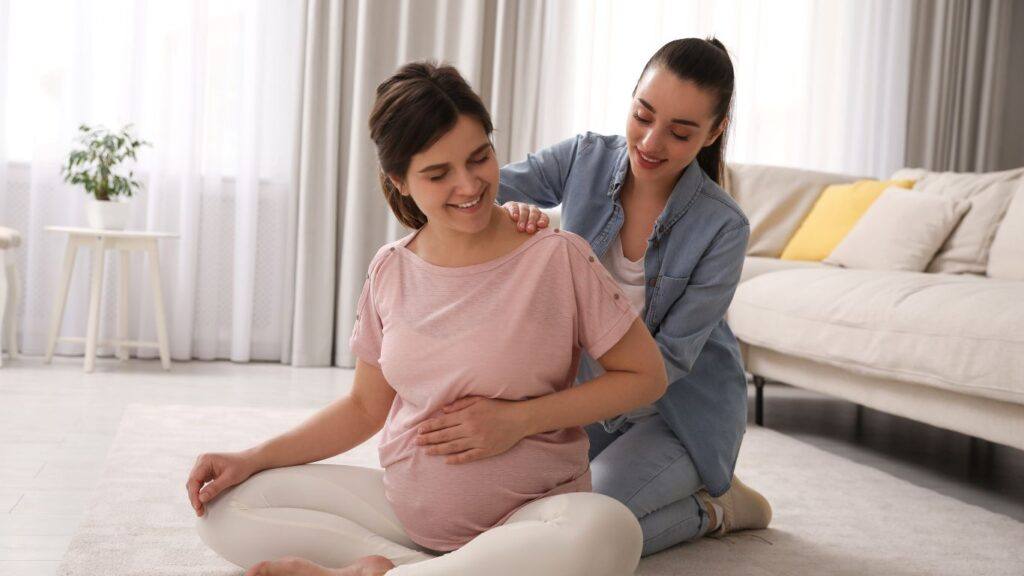 Como parte de seu trabalho, as doulas levam consigo uma bolsa de serviço que contém os materiais necessários para atender às necessidades da mulher e de seu acompanhante.